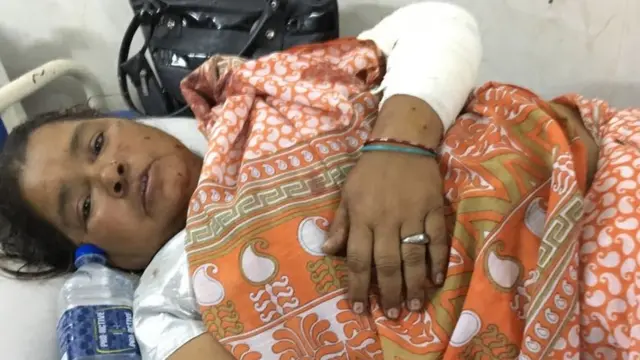 घायल यात्री