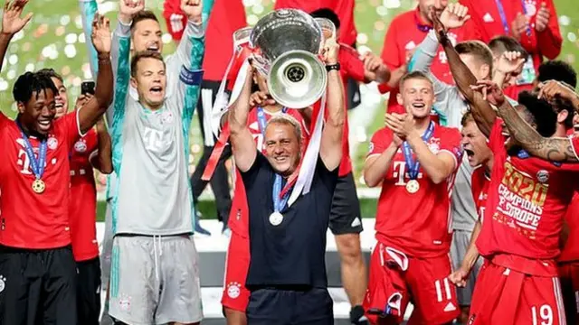 Hansi Flick led Bayern to their second Treble last season, lifting the Bundesliga, German Cup and UEFA Champions League