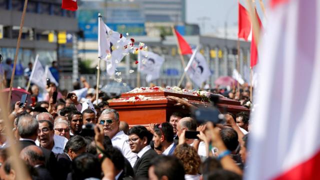 Cortejo fúnebre de Alan García en Lima