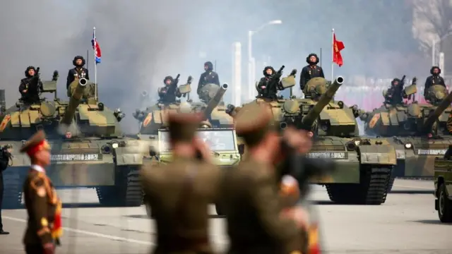 2017년 4월 15일 북한 평양에서 열린 태양절 열병식