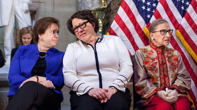 Elena Kagan, Sonia Sotomayor y Ruth Bader Ginsburg.