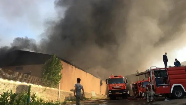 آتشسوزی در شهرک صنعتی جاجرود