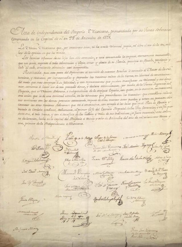 Acta de Independencia de México de 1821