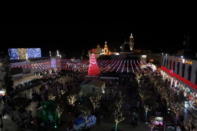 Площадь перед церковью в Вифлееме