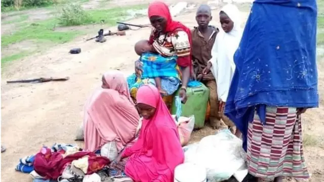 Two women and six Children were rescued on Monday, the 10th of June 2019 from the Boko Haram Terrorists by troops of 121Battalion in conjunction with hunters in an ambush operation against some fleeing members of BHTs at Gwadala village in the North Eastern part of Borno State.