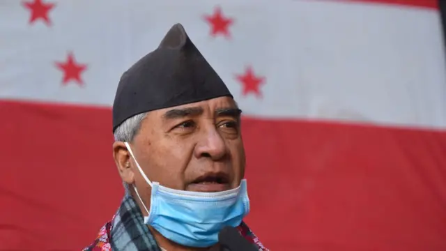 नेपाली कांग्रेस के अध्यक्ष शेर बहादुर देऊबा