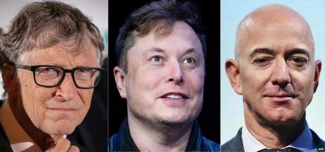 ਬਿਲ ਗੇਟਸ, ਈਲੋਨ ਮਸਕ, ਜੈੱਫ ਬੇਜ਼ੋਸ