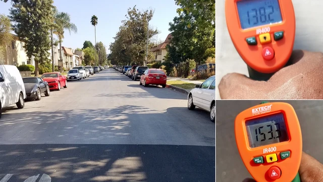 Comparación de temperaturas en calles con CoolSeal