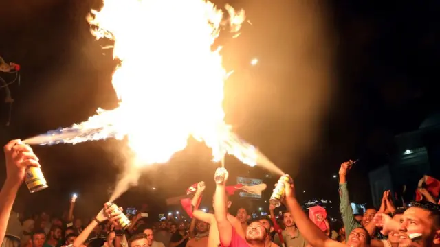 احتفالات المصريين بالتأهل لكأس العالم بروسيا 2018