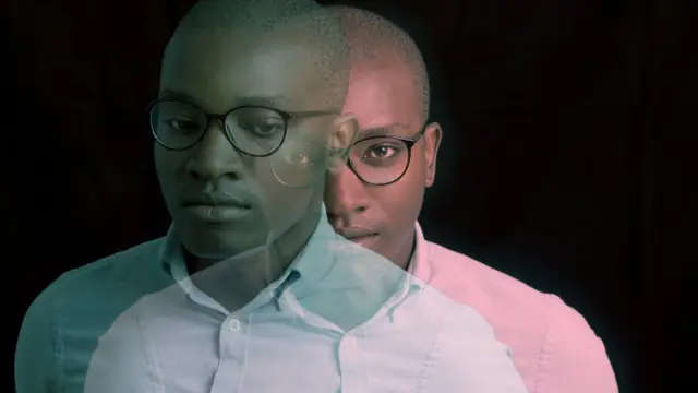 Hombre con gafas superpuesto.