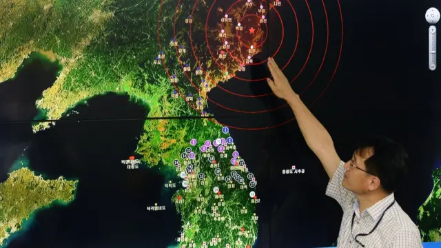 풍계리 인근 인공지진을 설명하고 있는 기상청