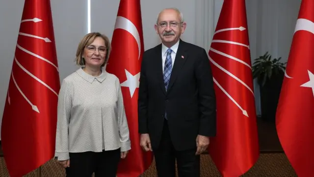 CHP lideri Kemal Kılıçdaroğlu ve BBC Türkçe Ankara muhabiri Ayşe Sayın