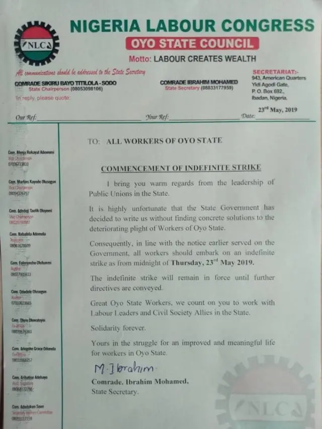 Atẹjade ẹgbẹ oṣiṣẹ lori iyanṣẹlodi