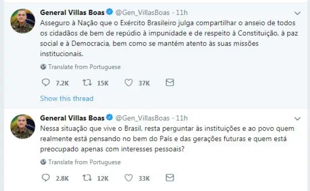 General Boas'ın tweetleri