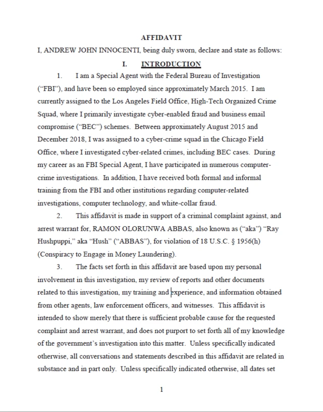 Hushpuppi sentenced to prison na im Andrew John Innocenti expose inside di Affidavit