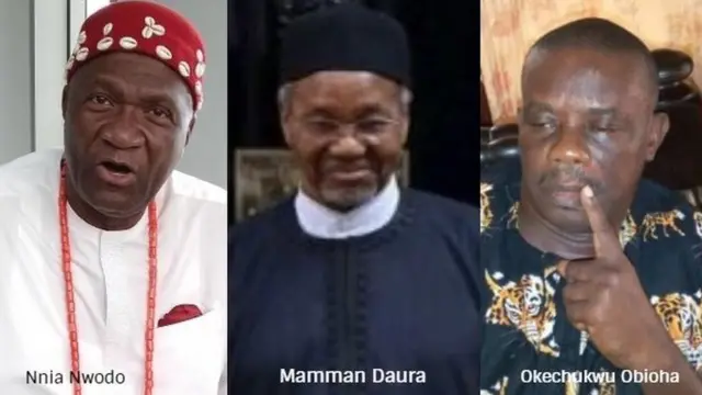 Nnia Nwodo, Mamman Daura na Okechukwu Obioha