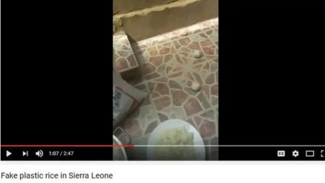 Plastic rice