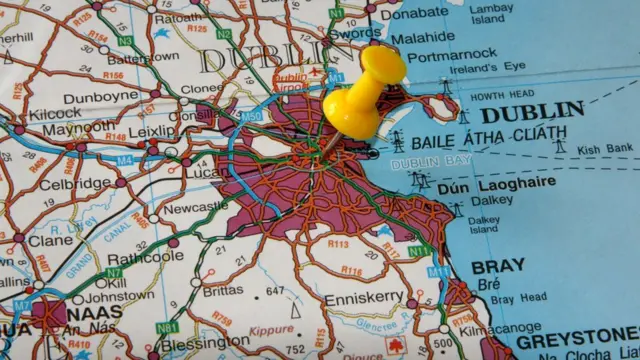 Дублин на карте