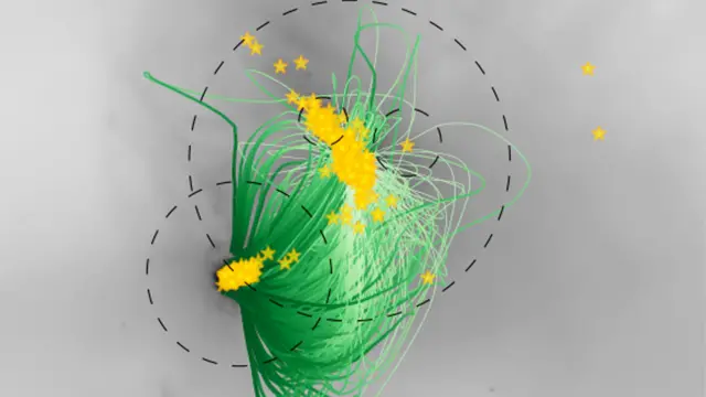 Ilustración del proceso de transferencia intergaláctica