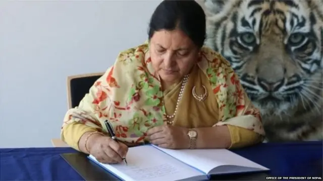 नेपाल की राष्ट्रपति बिद्या देवी भंडारी