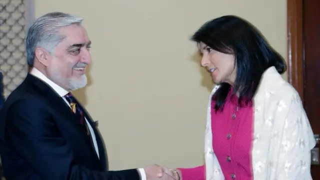 نیکی هیلی و عبدالله عبدالله، رئیس اجرای افغانستان