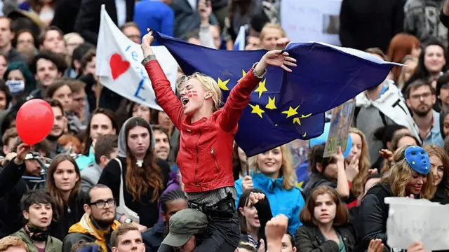 Демонстрация против выхода Британии из ЕС