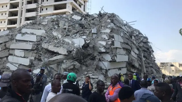 Building collapse in Lagos: Ikoyi 21 storey building collapse for Gerald Road, many trap