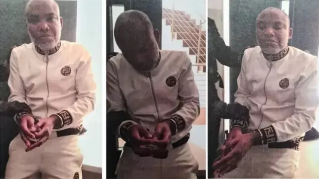 Di proscribed ipob leader Nnamdi Kanu still dey for DSS custody