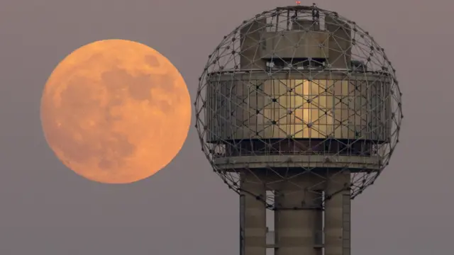 Superluna desde Dallas, EE.UU.