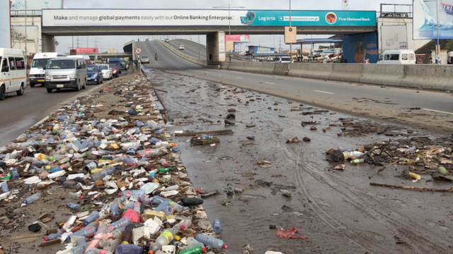 Filth take over parts of Accra streets after floods kill one, displace some residents
