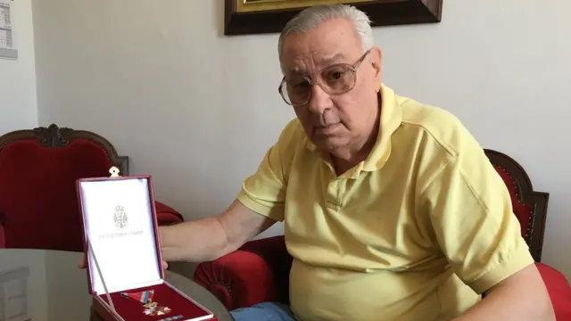 Душан Чукић са орденом, Београд, 8. мај 2018.