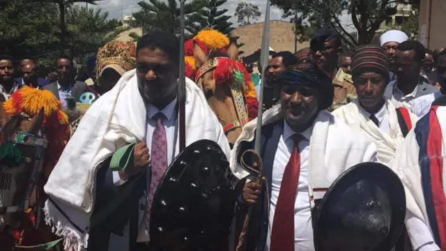 Pirezidaantii itti aanaa naannoo Oromiyaa Obbo Shimallis Abdiisaafi pireezidaantii naannoo Amaaraa doktor Ambaachaw Mokonnin