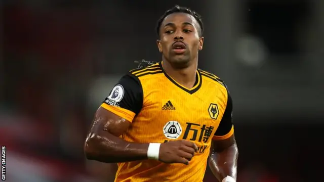 Adama Traore playing for Wolves