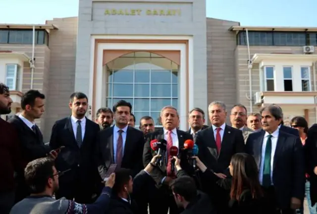 Çubuk Adliyesi'ne giderek şikayetçi olan CHP'liler