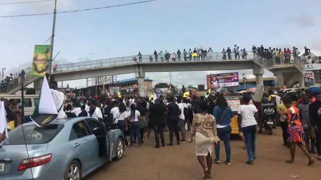 Ndị na-eme ngaghariwe EndSARS n'Ogbete