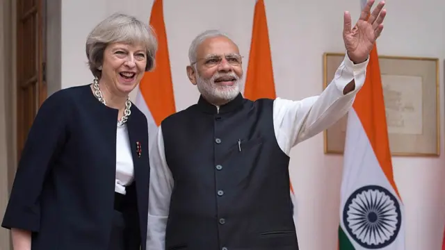 થેરેસા અને વડાપ્રધાન મોદી