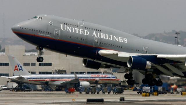 Aviones de United Airlines y American Airlines.