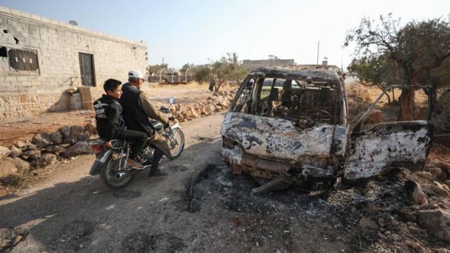 автомобиль на месте убийства Багдади