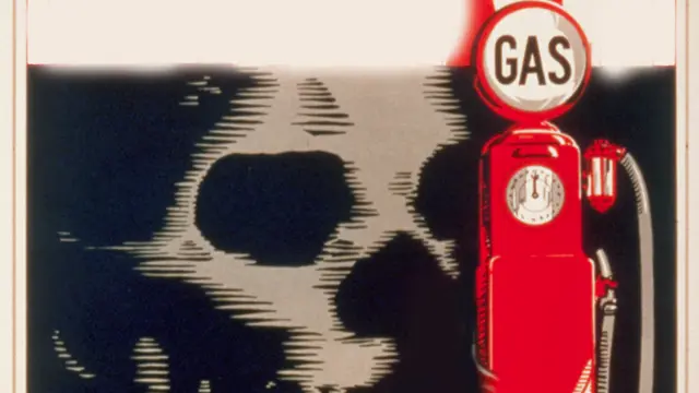 Gasolinera y calavera