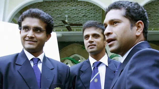 सौरव गांगुली, राहुल द्रविड़ और सचिन तेंदुलकर