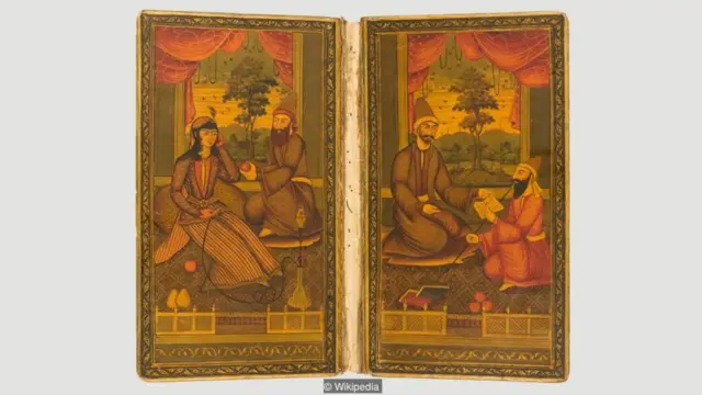 उन्नीसवीं सदी में हाफ़िज़ के कविता संग्रह का एक पेज