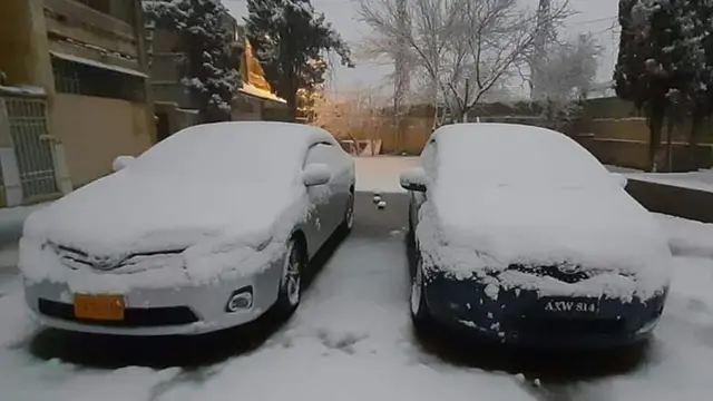 کوئٹہ میں برف باری