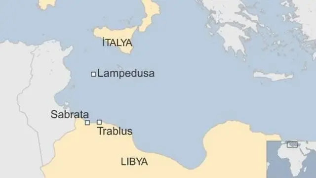 Libya- Akdeniz haritası