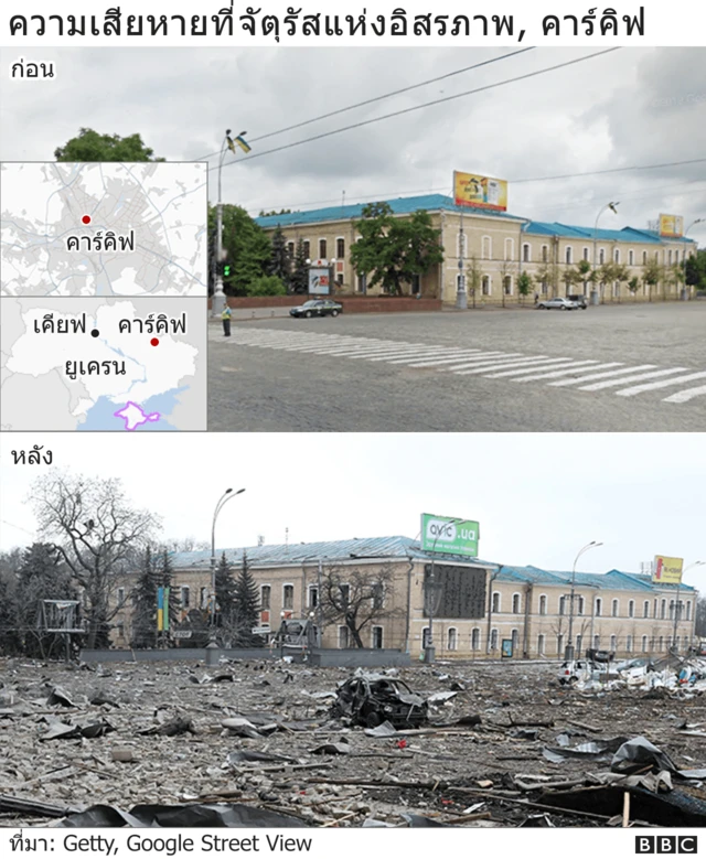 ความเสียหายที่จัตุรัสแห่งอิสรภาพ, คาร์คิฟ