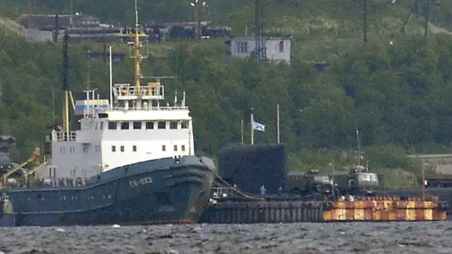 Подводная лодка БС-136 "Оренбург" в Североморске. Снимок сделан 3 июля 2019 года