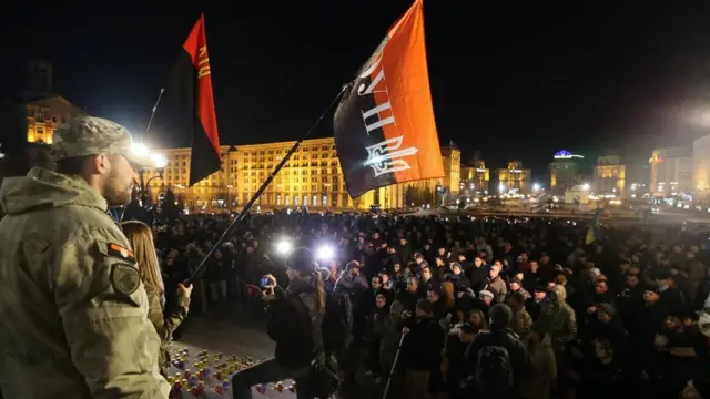 Мітинг на підтримку блокувальників на майдані Незалежності