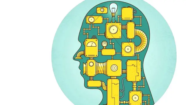 Perfil con máquina antigua adentro