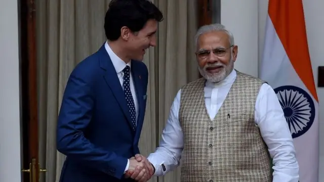 जस्टिन ट्रूडो-नरेंद्र मोदी