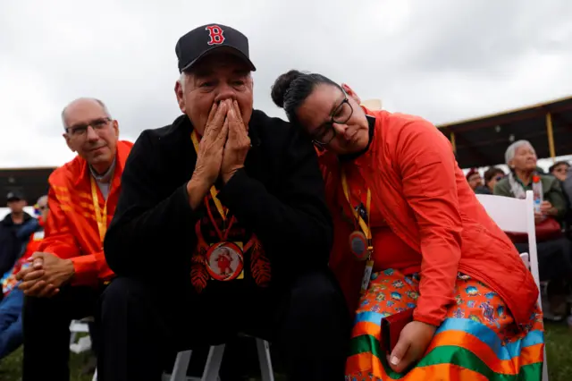 Asistentes al mensaje de Francisco