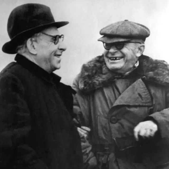 Остап Вишня с Максимом Рыльским